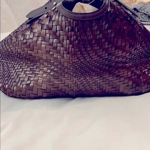 Cole Haan basket weave leather bag